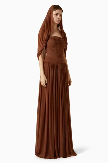 Drape Hooded Dress