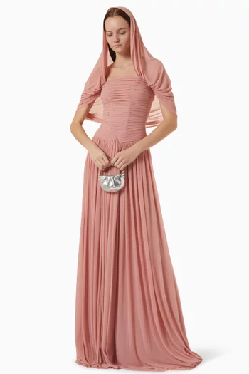 Drape Hooded Dress
