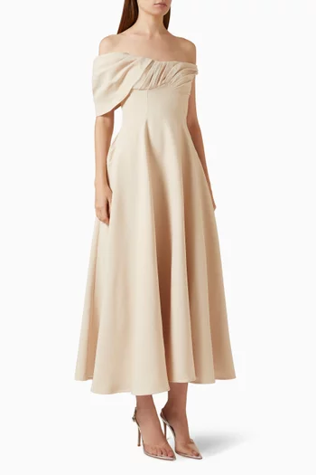 Pleated-bustier Dress