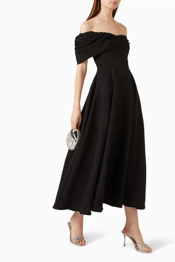 Pleated-bustier Dress
