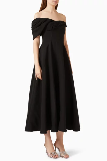 Pleated-bustier Dress