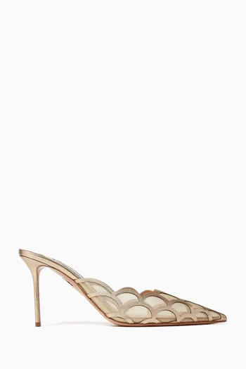 Aira 85 Mule Pumps in Mesh