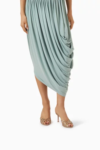 Aira 75 Mule Sandals in Metallic Leather