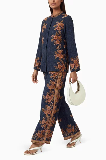 Printed Co-ord Set in Crepe Silk