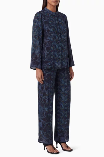Printed Co-ord Set in Crepe Silk