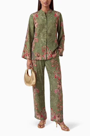 Printed Co-ord Set in Crepe Silk