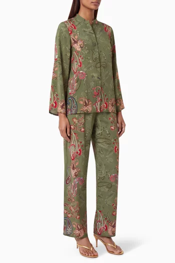 Printed Co-ord Set in Crepe Silk