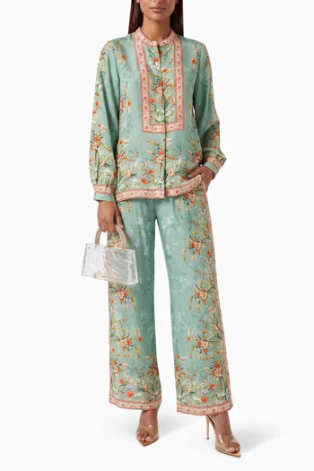 Printed Co-ord Set in Crepe Silk