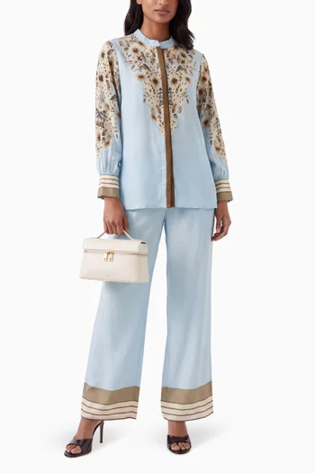 Printed Co-ord Set in Crepe Silk