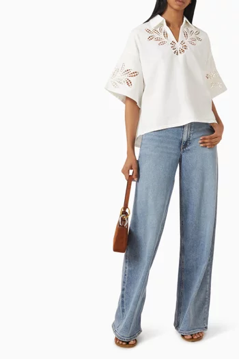 Wide-leg Jeans in Denim