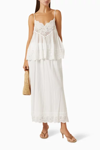 Elisa Sheer Cami Top in Cotton Lace