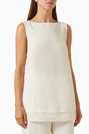 Calia Boat-neck Asymmetric Top