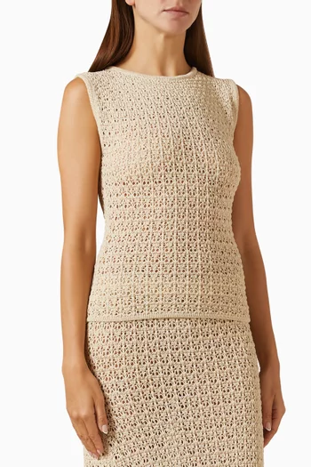 Halo Open Weave Knit Top