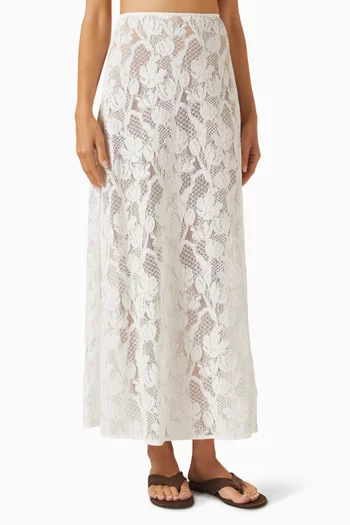 Lucine Maxi Skirt in Lace