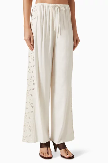 Zaria Drawstring Pants in Linen-blend