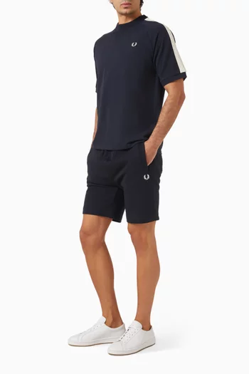 Cable Taped T-shirt in Cotton-piqué