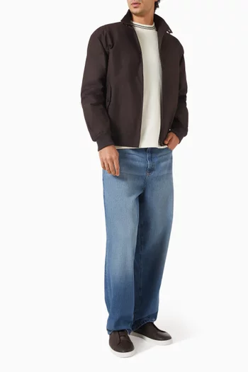 Ribbed T-shirt in Cotton-jersey