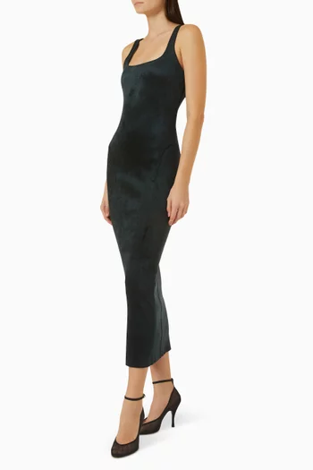 Tailored Fitted Dress in Velvet