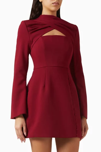 Fiona Mini Dress in Crepe