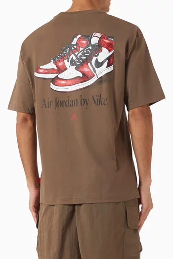 Sneaker-print T-shirt in Cotton-jersey