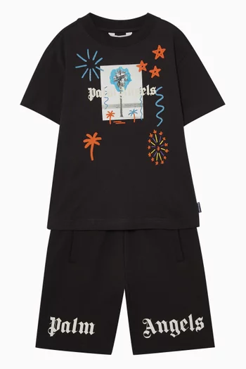 Palm Drawing T-shirt in Cotton-jersey