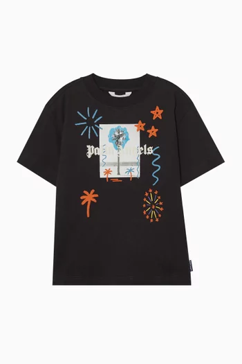 Palm Drawing T-shirt in Cotton-jersey