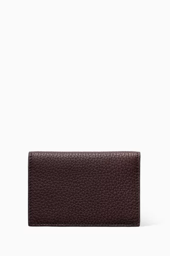 Logo Card Holder in Leather