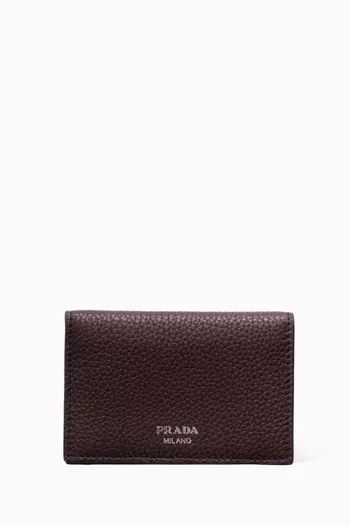Logo Card Holder in Leather