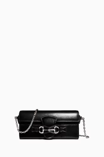 Horsebit Wallet on Chain in Leather