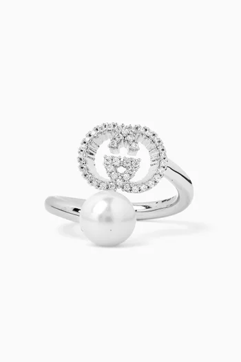 Pearl & Crystal Ring