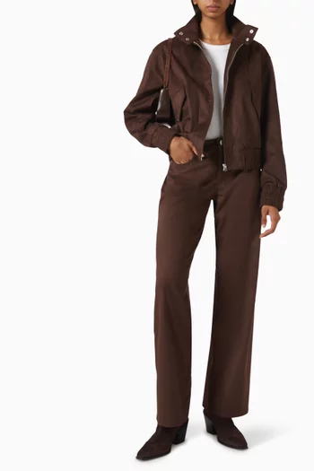 Straight-leg Jeans in Faux-suede