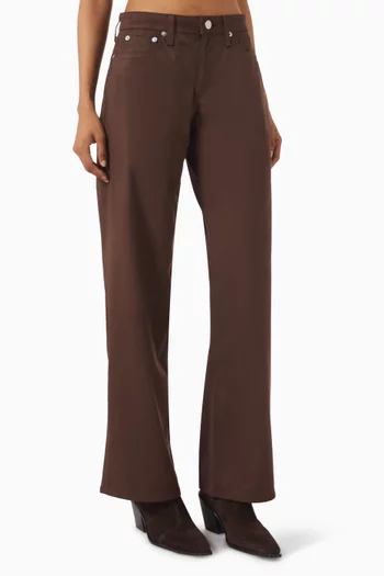 Straight-leg Jeans in Faux-suede