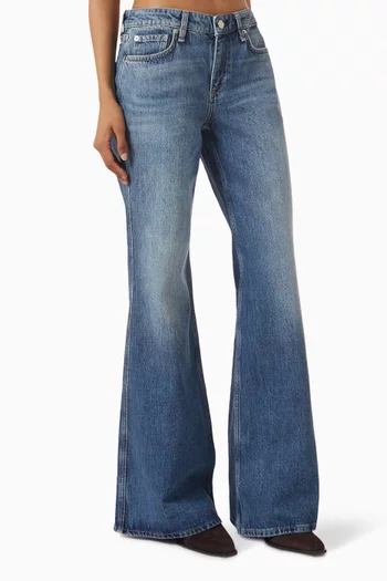 Josie Low-Rise Flared Jeans in Denim