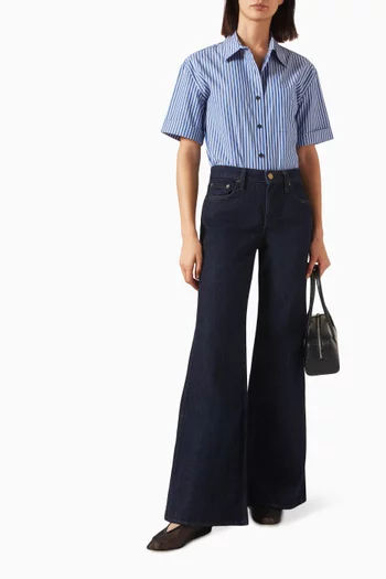 Josie Low-Rise Flared Jeans in Denim
