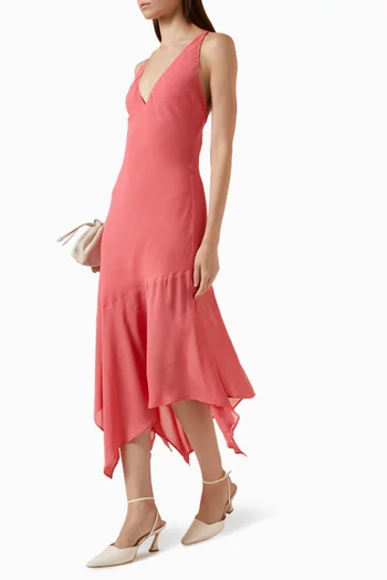 Marysia Asymmetrical Dress in Viscose