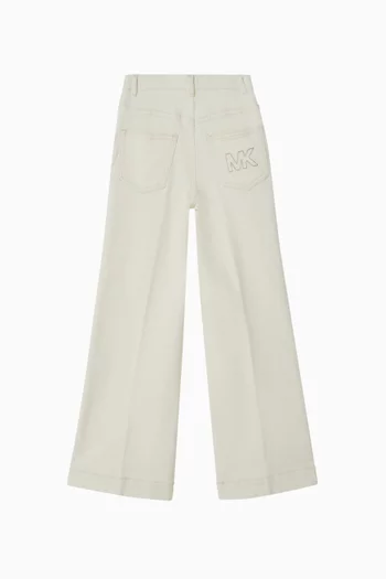 Chain Wide-leg Jeans in Denim