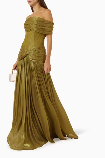 Drape Off-shoulder Dress