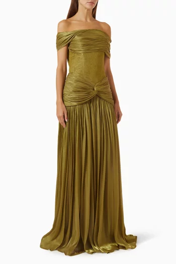 Drape Off-shoulder Dress