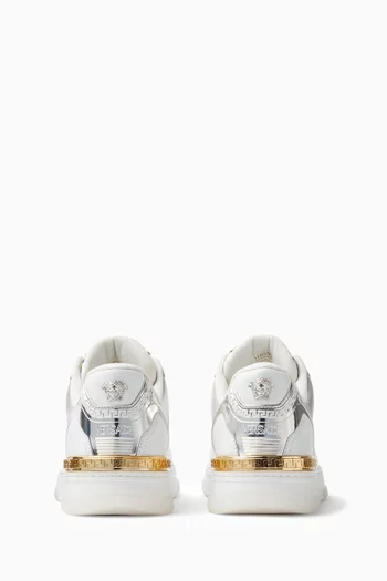 Biggie Basket Sneakers in Metallic Leather