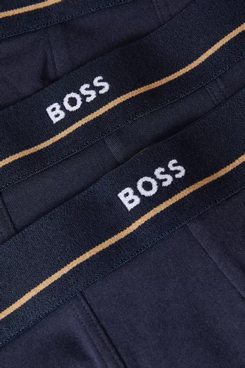 Logo Boxer Briefs in Cotton Blend, Set of 5