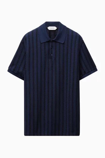 Jacquard Polo Shirt in Cotton-piqué