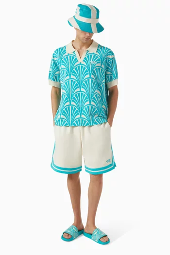x We The Best Art Deco Jacquard Shorts in Cotton-blend