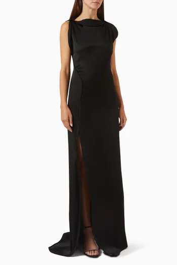 Carla Gown in Crepe-back Satin