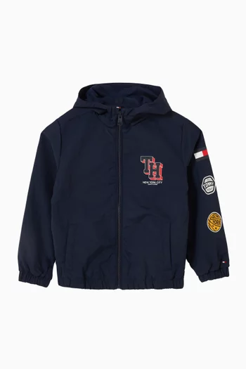 Logo Relaxed Windbreaker in Nylon