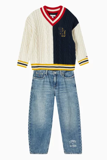 Barrel-leg Jeans in Denim