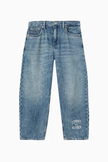 Barrel-leg Jeans in Denim
