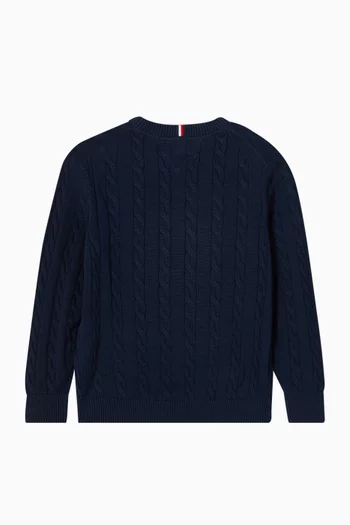 Cable-knit Sweater in Cotton