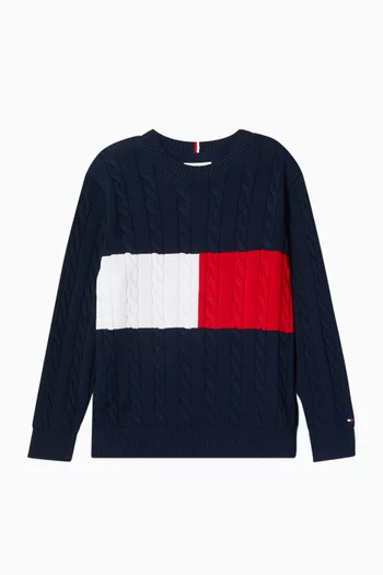 Cable-knit Sweater in Cotton