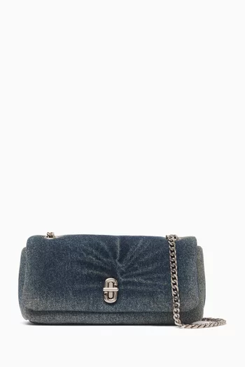 The Mini Chain Crossbody Bag in Cotton Denim
