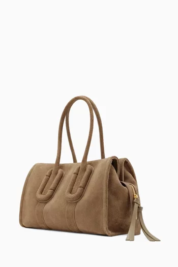 The Babe City Tote Bag in Felted Suede